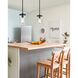 Taos 1 Light 5.5 inch Matte Black/Wood Grain Mini-Pendant Ceiling Light